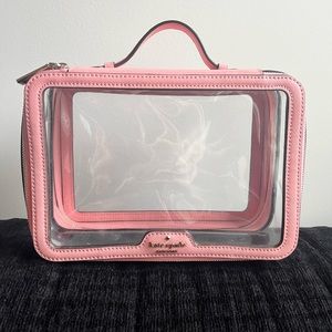 Pink Kate Spade makeup/cosmetic bag